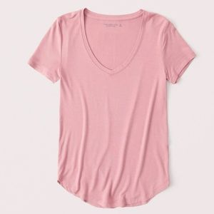 Pink Graphic V Neck Shirt